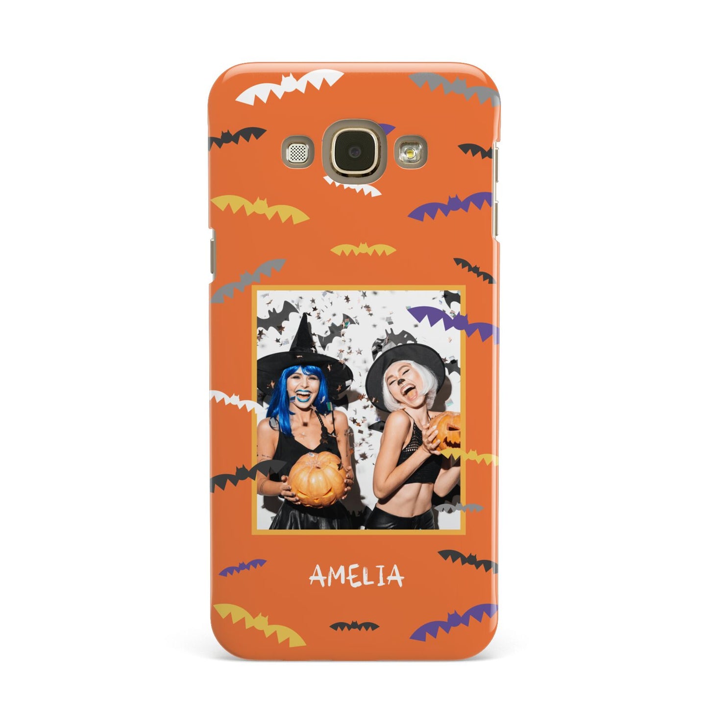 Personalised Halloween Bats Photo Upload Samsung Galaxy A8 Case