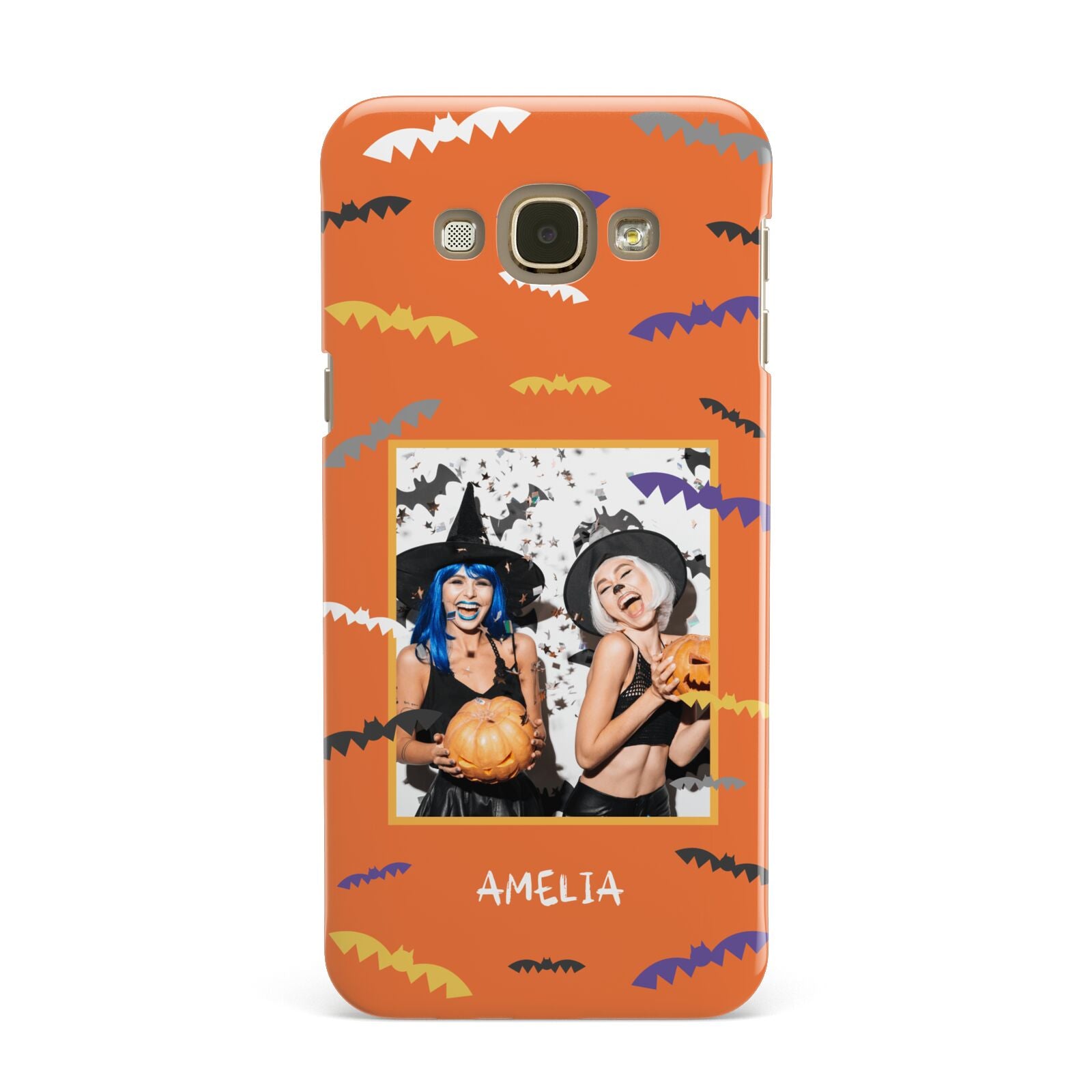 Personalised Halloween Bats Photo Upload Samsung Galaxy A8 Case
