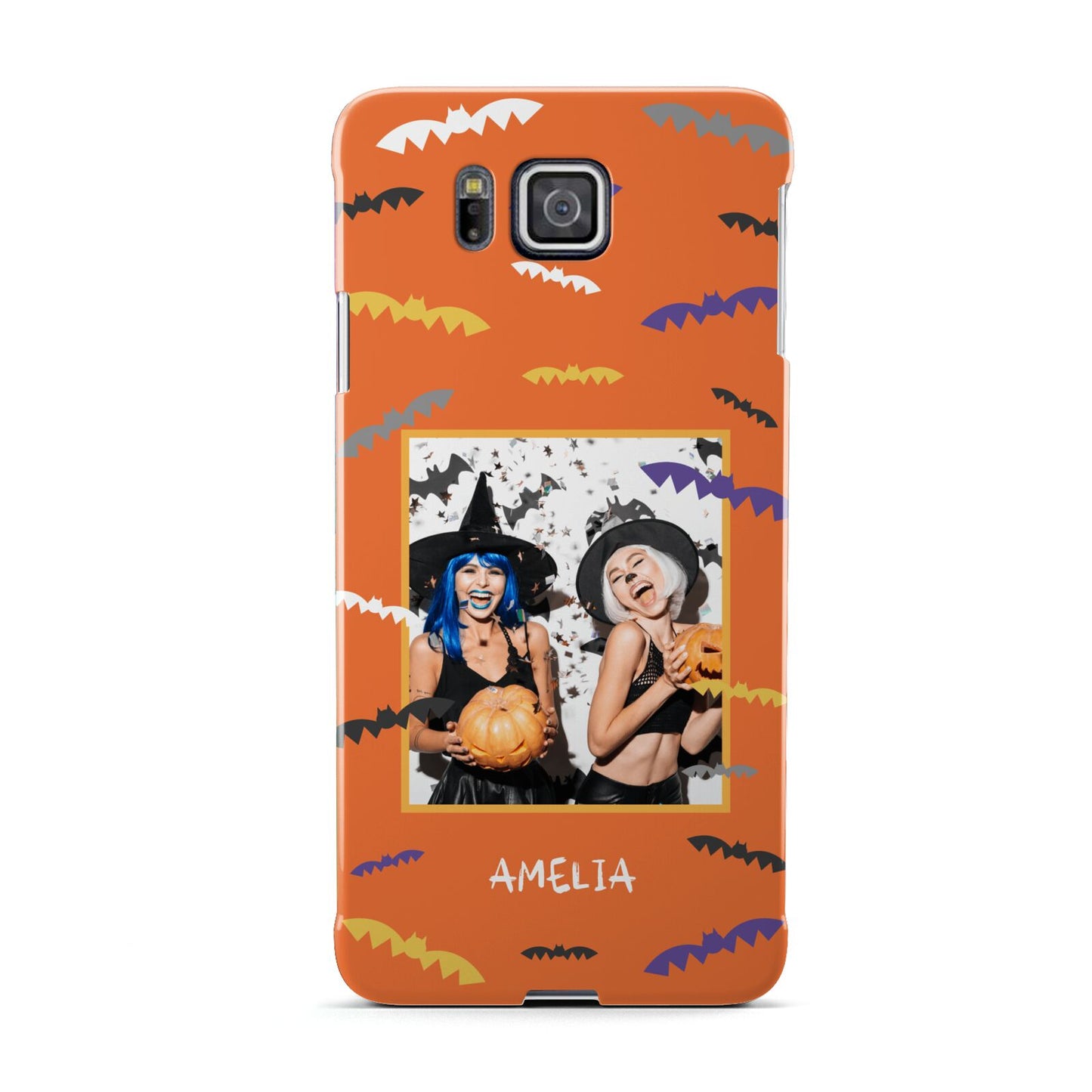 Personalised Halloween Bats Photo Upload Samsung Galaxy Alpha Case