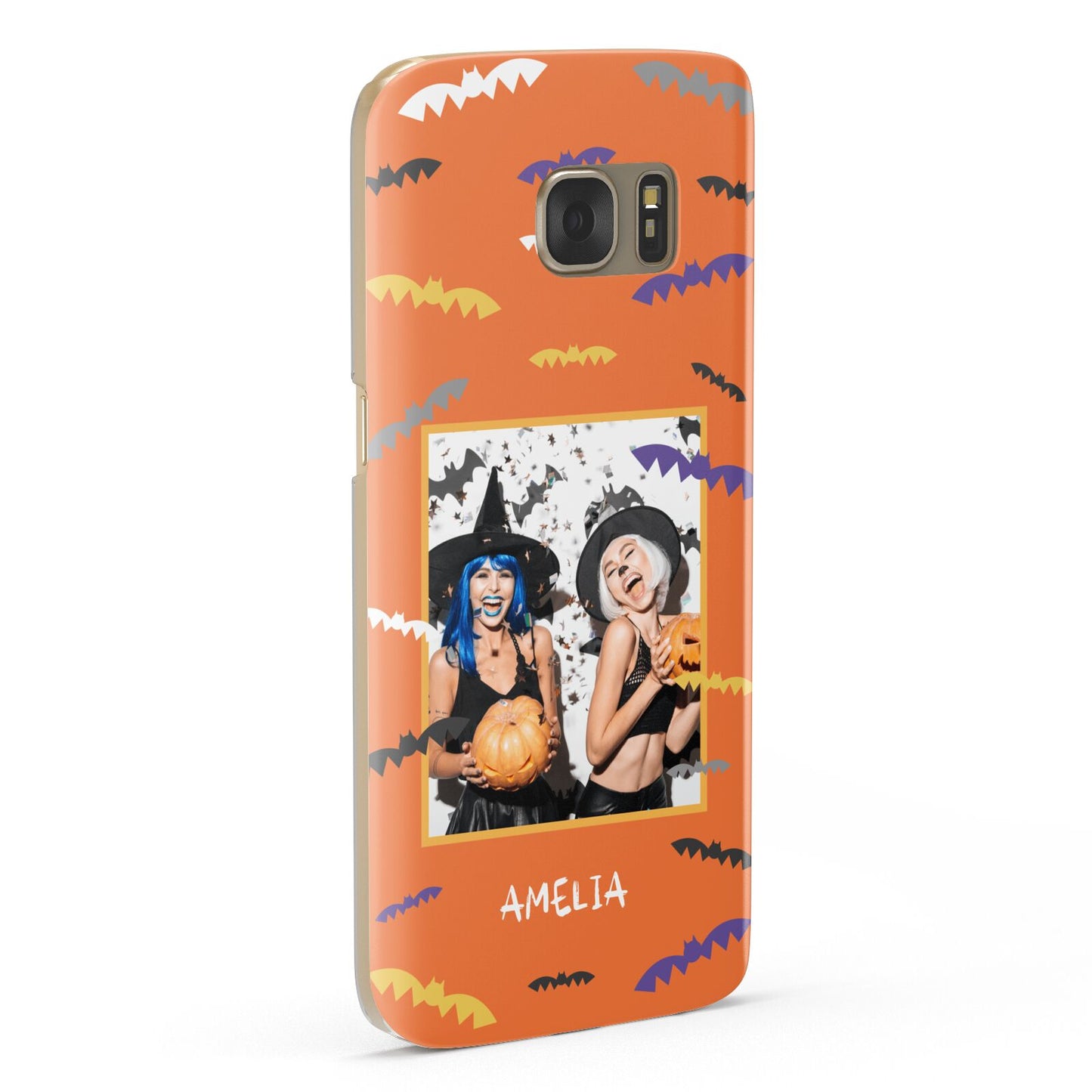 Personalised Halloween Bats Photo Upload Samsung Galaxy Case Fourty Five Degrees