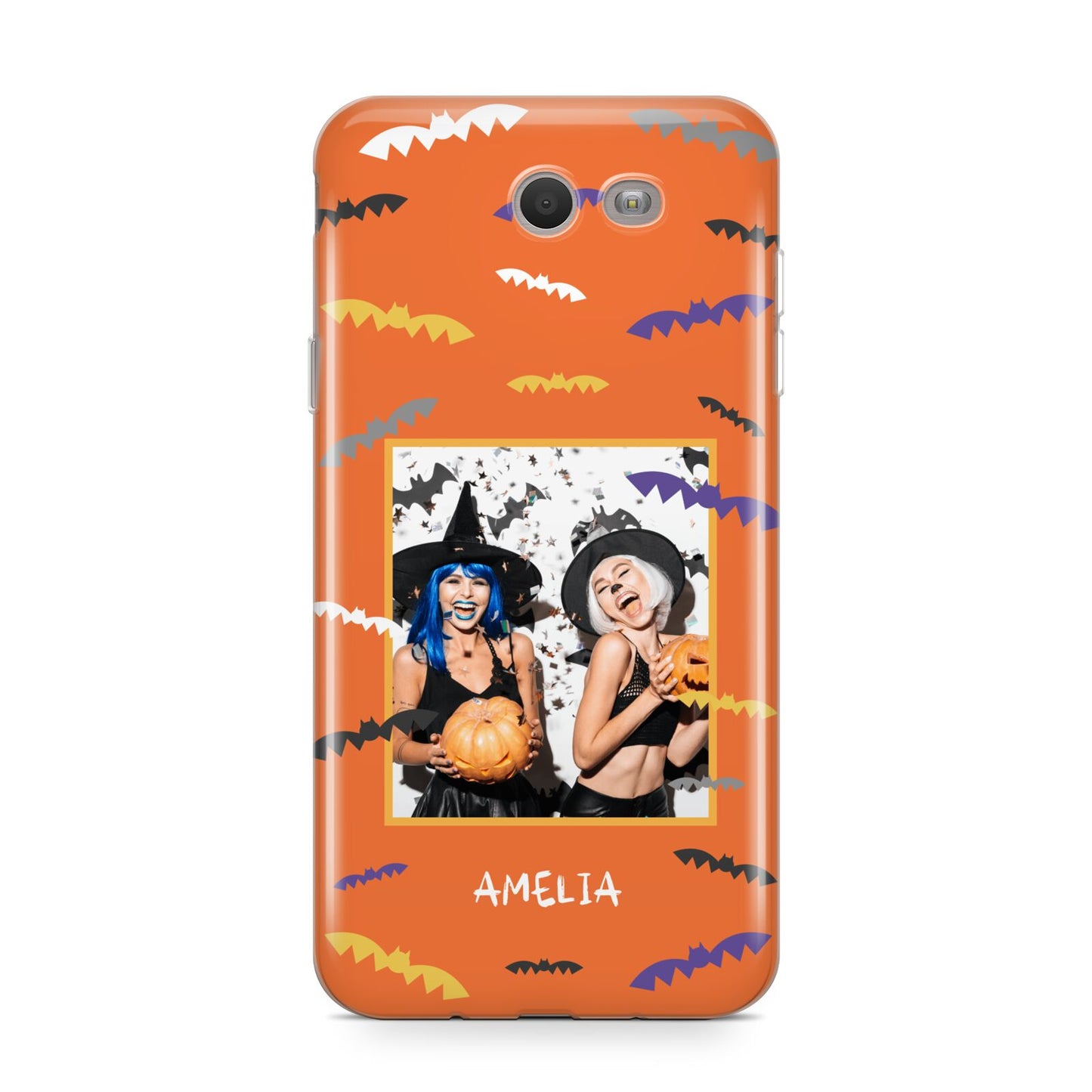 Personalised Halloween Bats Photo Upload Samsung Galaxy J7 2017 Case