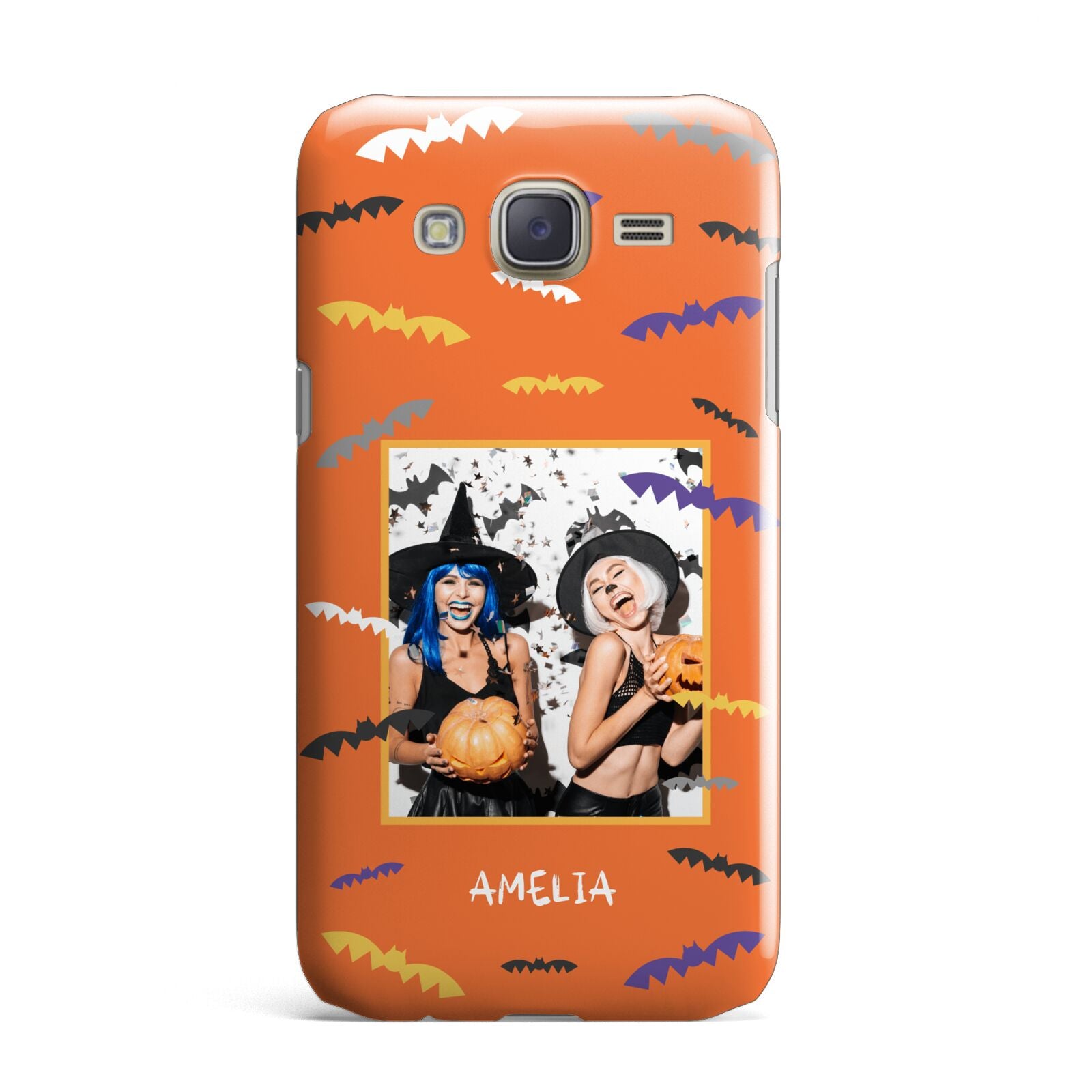 Personalised Halloween Bats Photo Upload Samsung Galaxy J7 Case