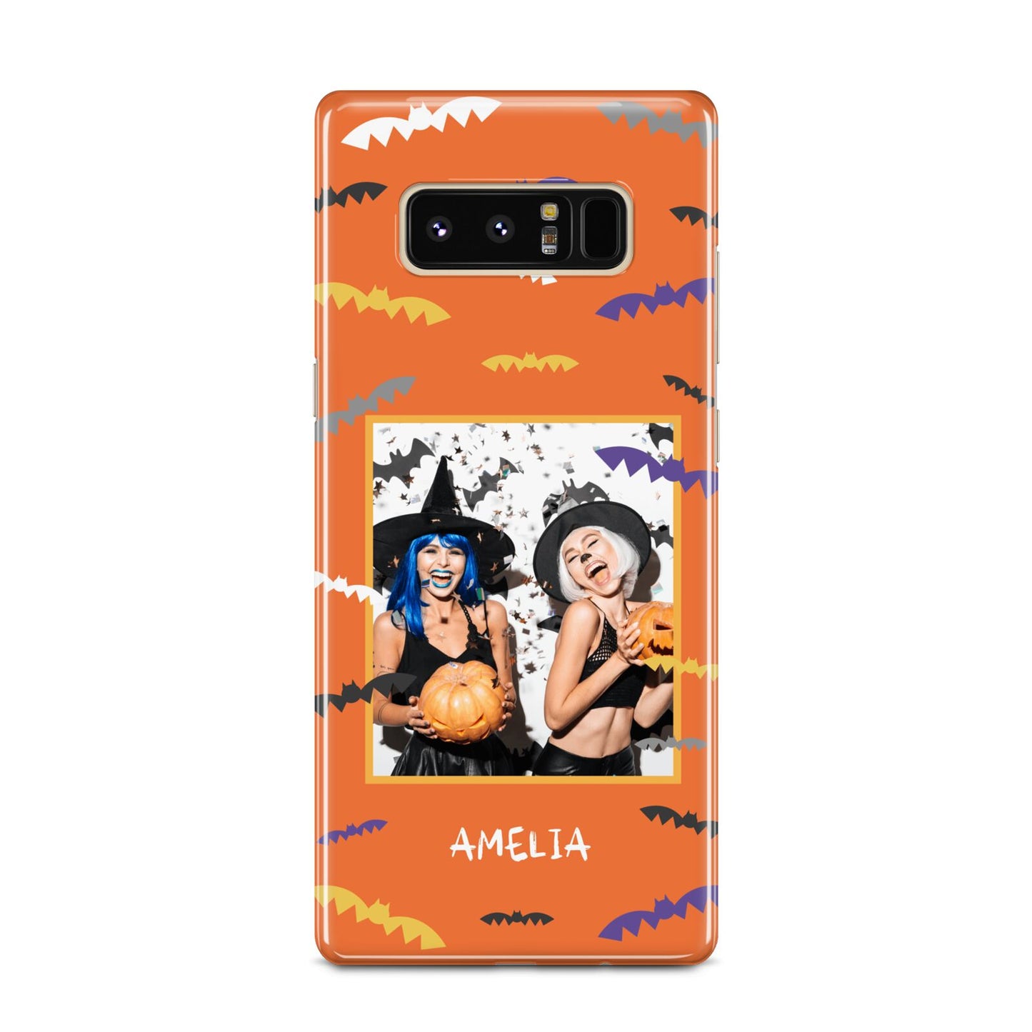 Personalised Halloween Bats Photo Upload Samsung Galaxy Note 8 Case