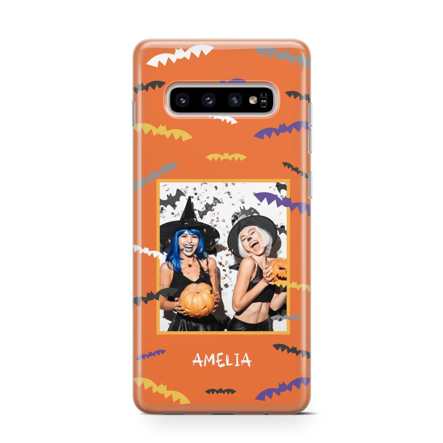 Personalised Halloween Bats Photo Upload Samsung Galaxy S10 Case