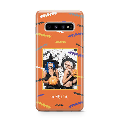 Personalised Halloween Bats Photo Upload Samsung Galaxy S10 Case