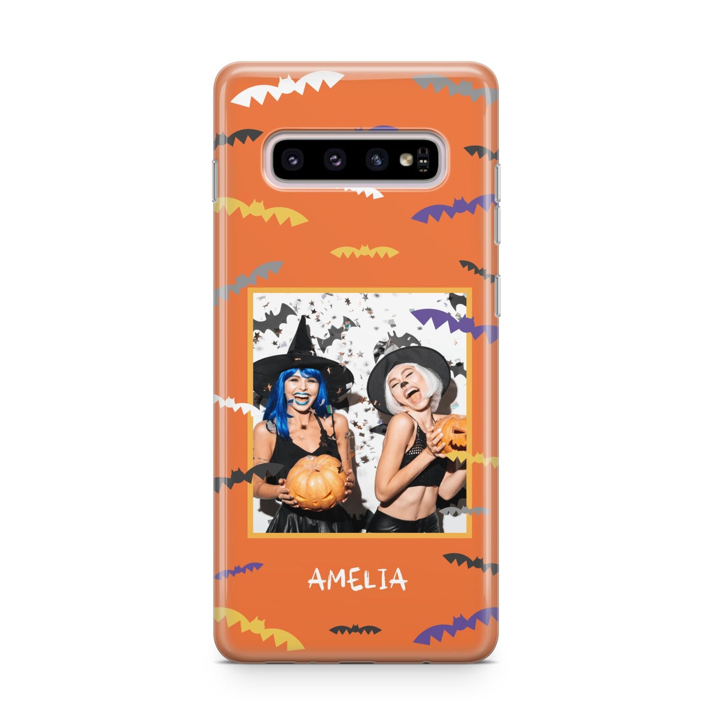 Personalised Halloween Bats Photo Upload Samsung Galaxy S10 Plus Case