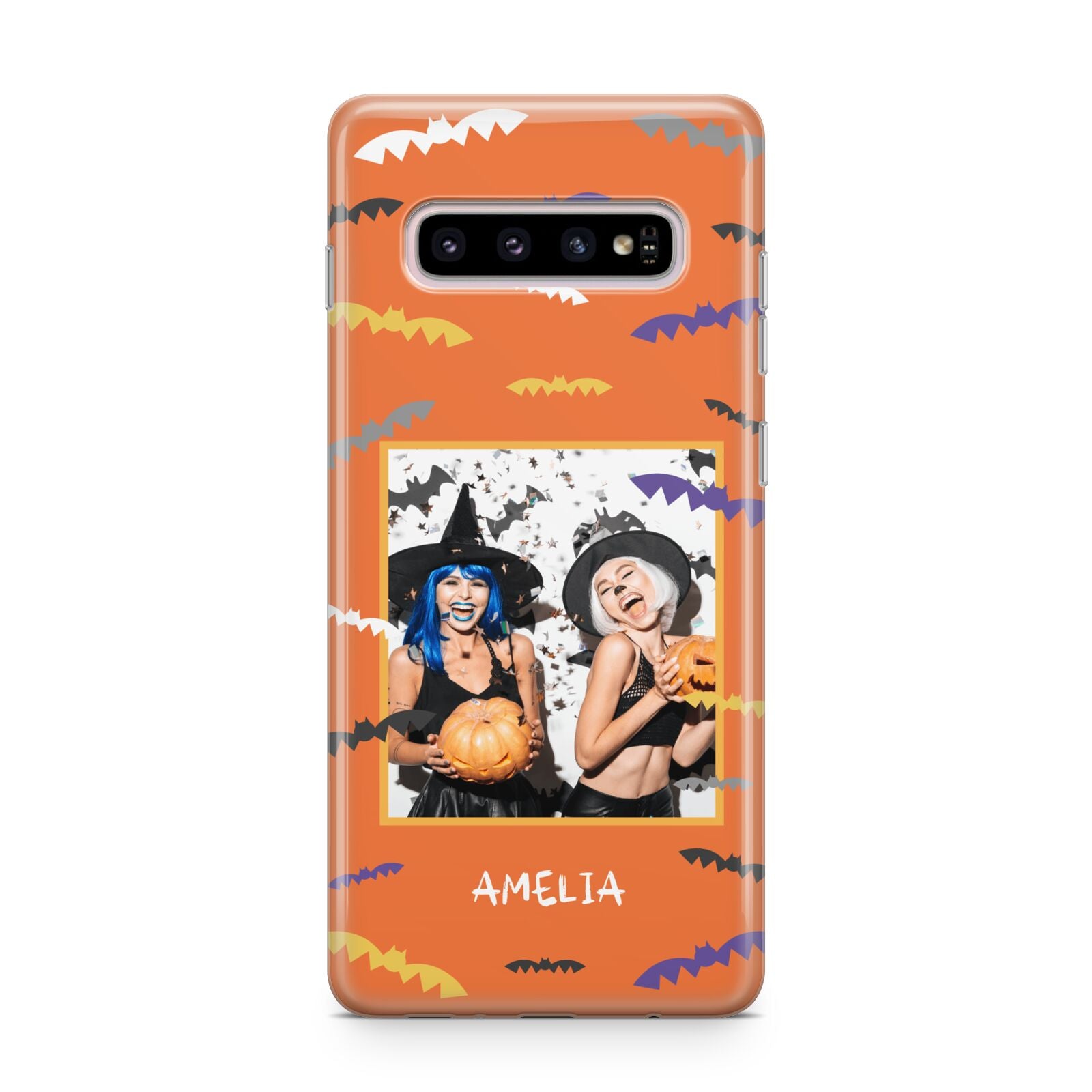 Personalised Halloween Bats Photo Upload Samsung Galaxy S10 Plus Case