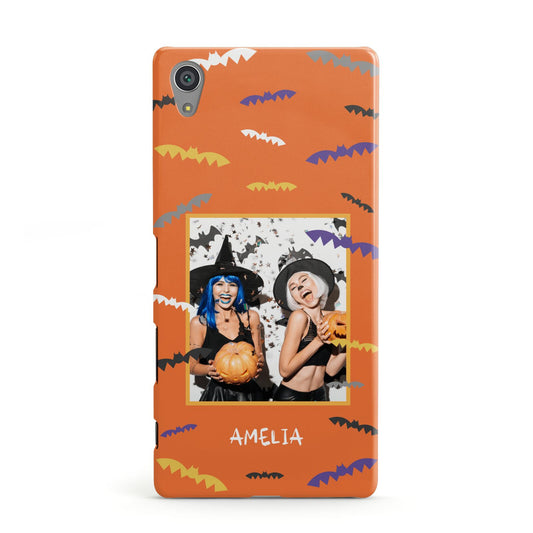 Personalised Halloween Bats Photo Upload Sony Xperia Case