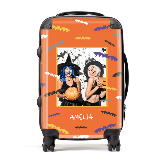 Personalised Halloween Bats Photo Upload Suitcase