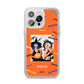 Personalised Halloween Bats Photo Upload iPhone 14 Pro Max Clear Tough Case Silver