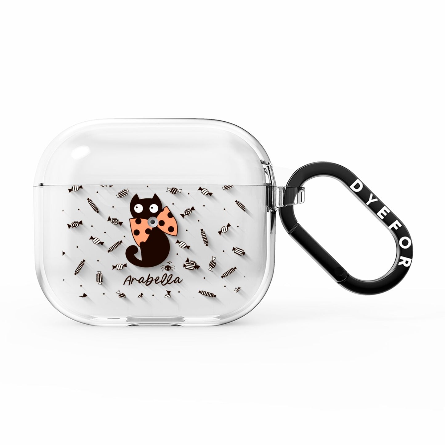 Personalised Halloween Cat AirPods Clear Case 3rd Gen