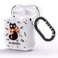 Personalised Halloween Cat AirPods Clear Case Side Image