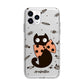 Personalised Halloween Cat Apple iPhone 11 Pro in Silver with Bumper Case