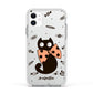 Personalised Halloween Cat Apple iPhone 11 in White with White Impact Case