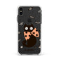 Personalised Halloween Cat Apple iPhone Xs Max Impact Case White Edge on Black Phone