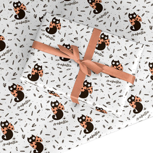 Personalised Halloween Cat Wrapping Paper