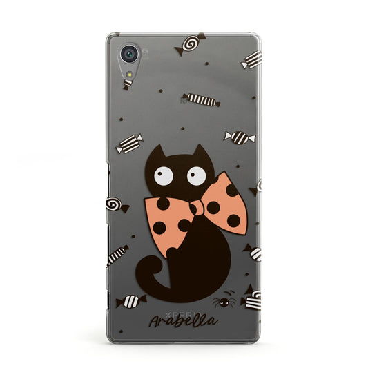 Personalised Halloween Cat Sony Xperia Case