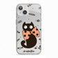 Personalised Halloween Cat iPhone 13 TPU Impact Case with White Edges