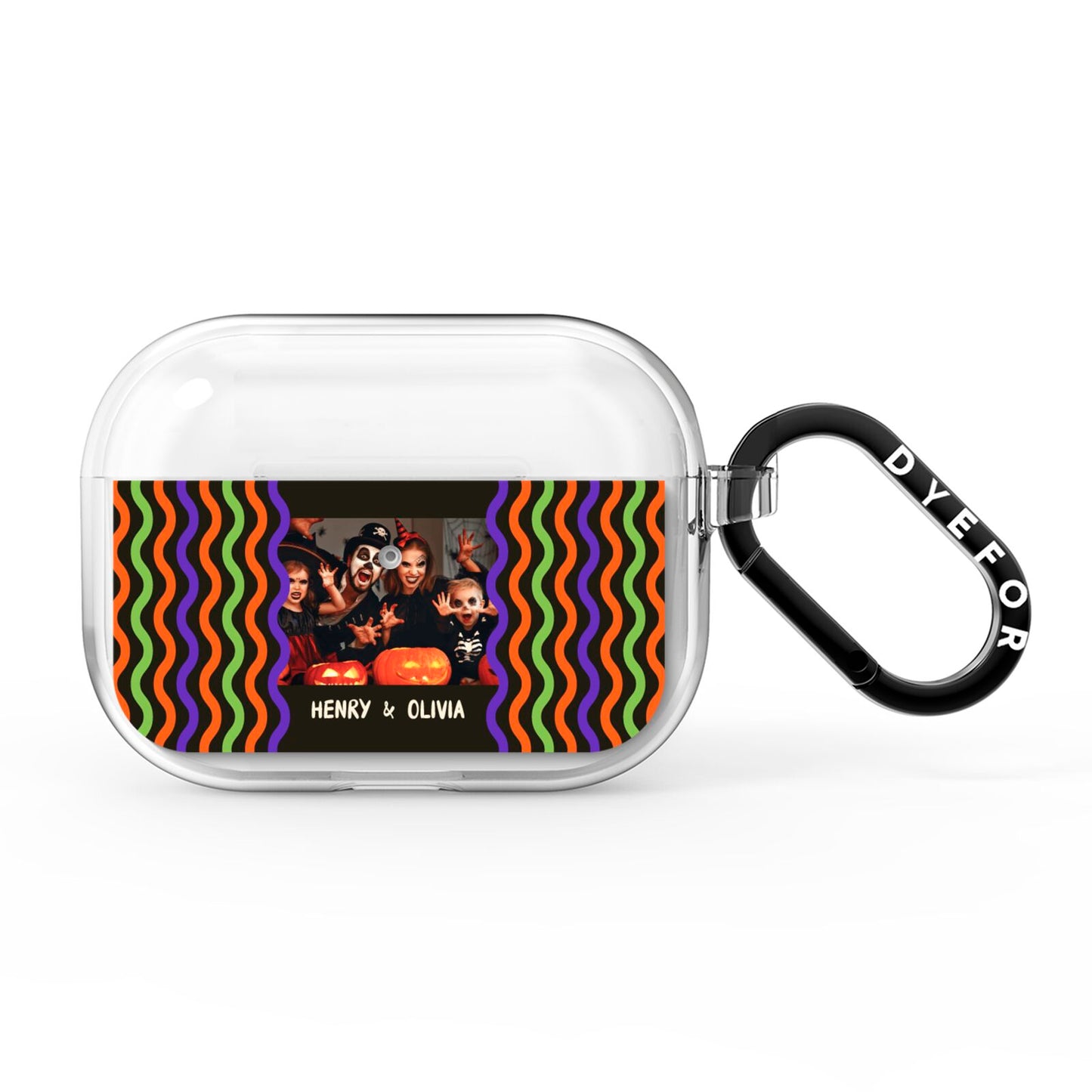 Personalised Halloween Colours Photo AirPods Pro Clear Case
