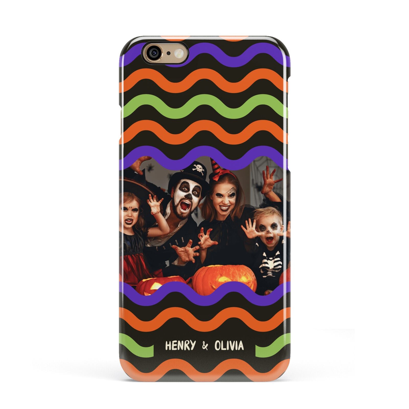 Personalised Halloween Colours Photo Apple iPhone 6 3D Snap Case