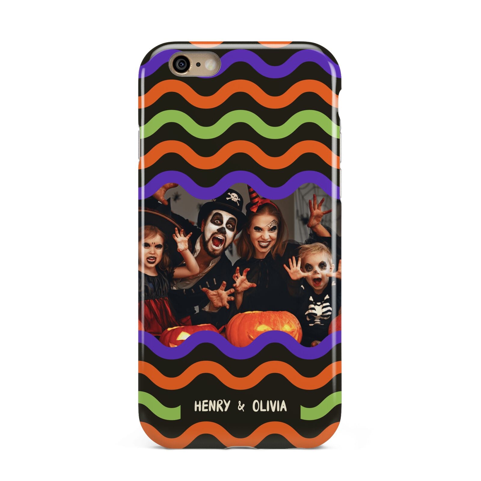 Personalised Halloween Colours Photo Apple iPhone 6 3D Tough Case
