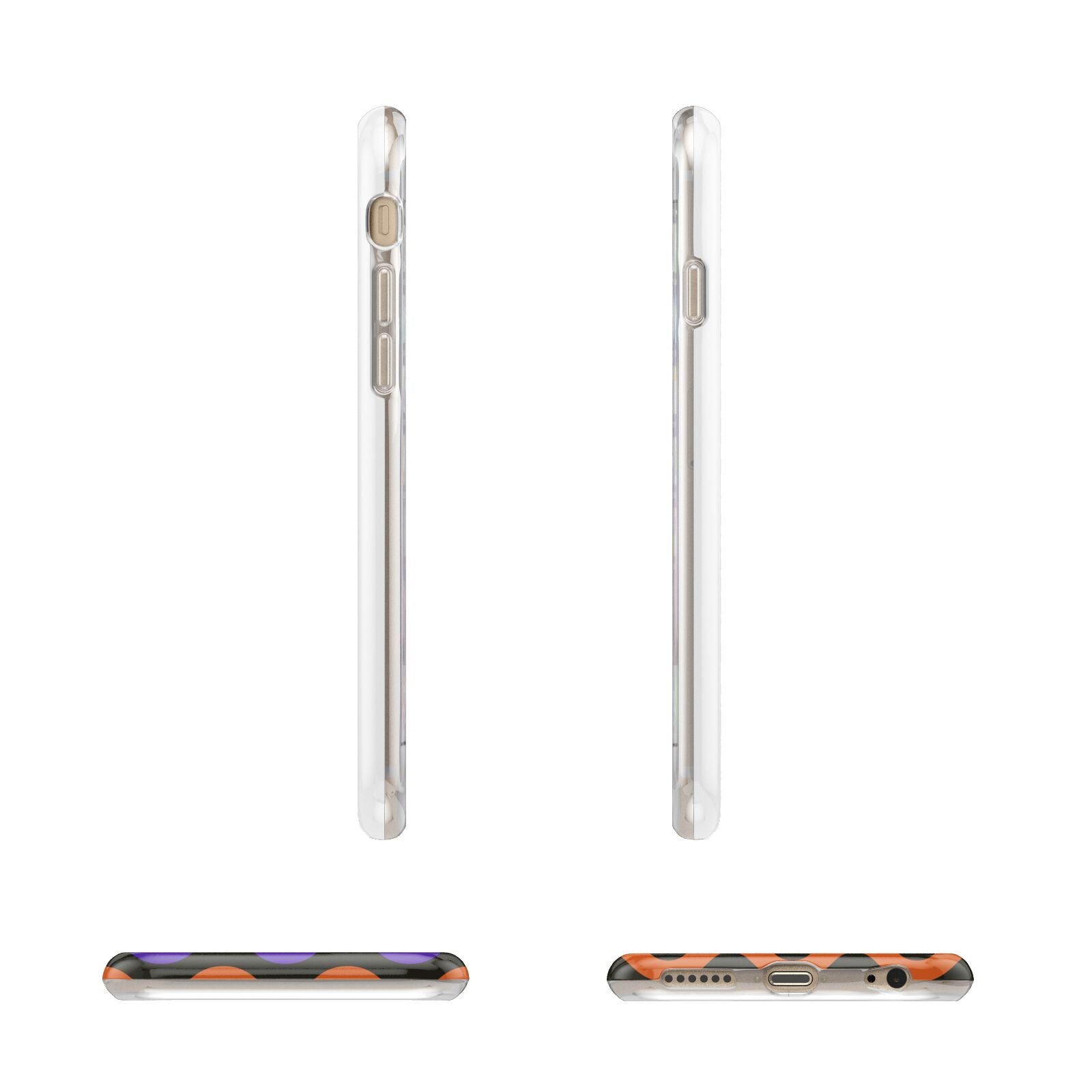 Personalised Halloween Colours Photo Apple iPhone 6 3D Wrap Tough Case Alternative Image Angles