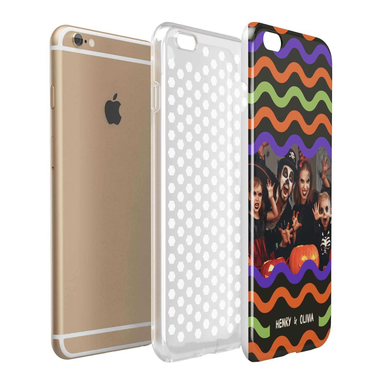 Personalised Halloween Colours Photo Apple iPhone 6 Plus 3D Tough Case Expand Detail Image