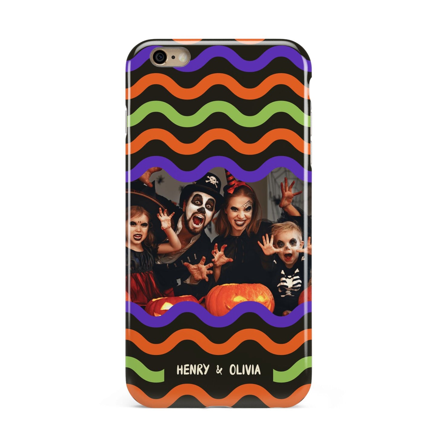Personalised Halloween Colours Photo Apple iPhone 6 Plus 3D Tough Case