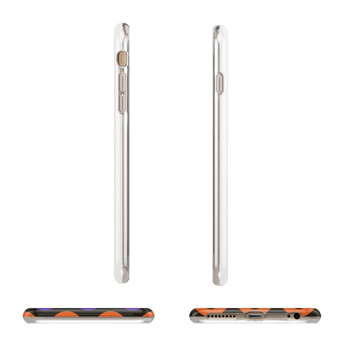 Personalised Halloween Colours Photo Apple iPhone 6 Plus 3D Wrap Tough Case Alternative Image Angles