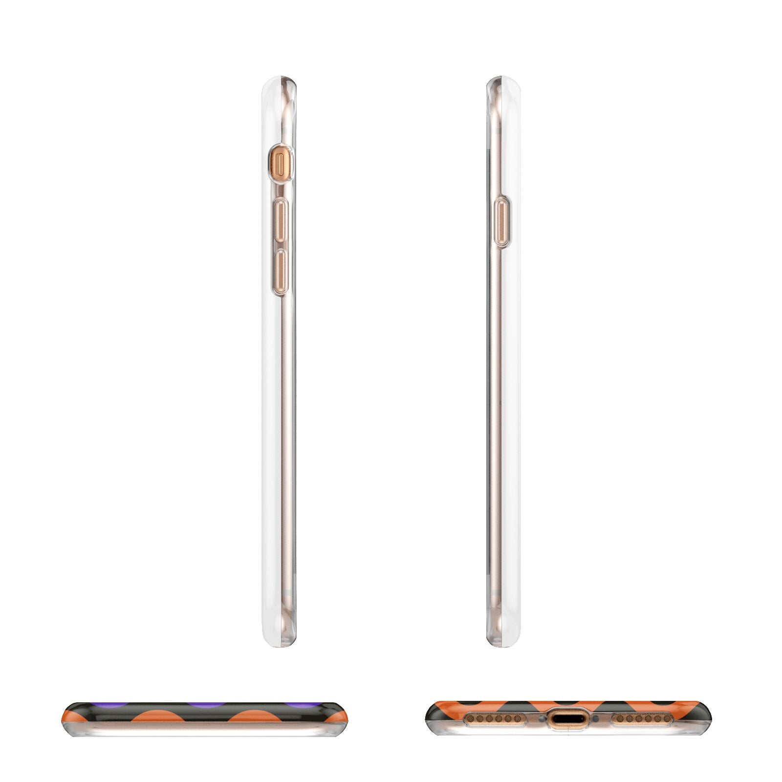 Personalised Halloween Colours Photo Apple iPhone 7 8 3D Wrap Tough Case Alternative Image Angles