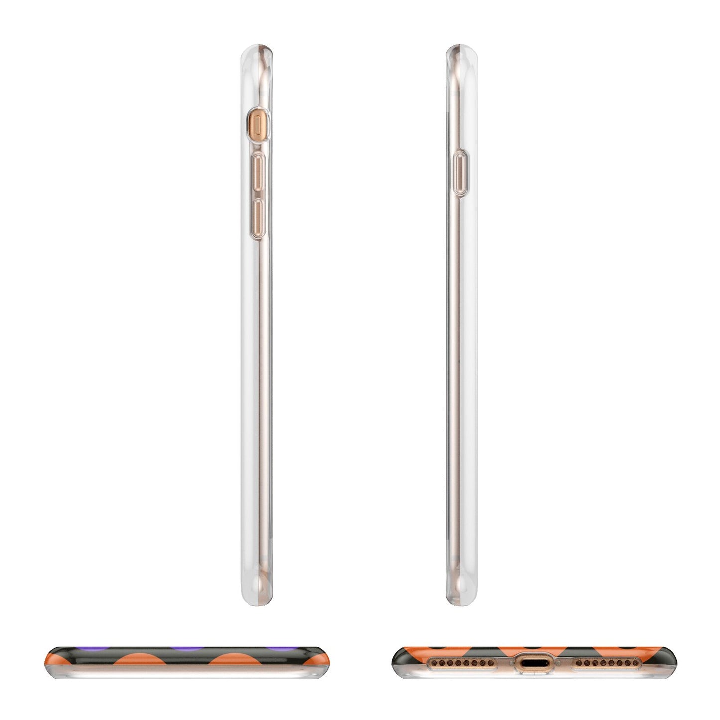 Personalised Halloween Colours Photo Apple iPhone 7 8 Plus 3D Wrap Tough Case Alternative Image Angles