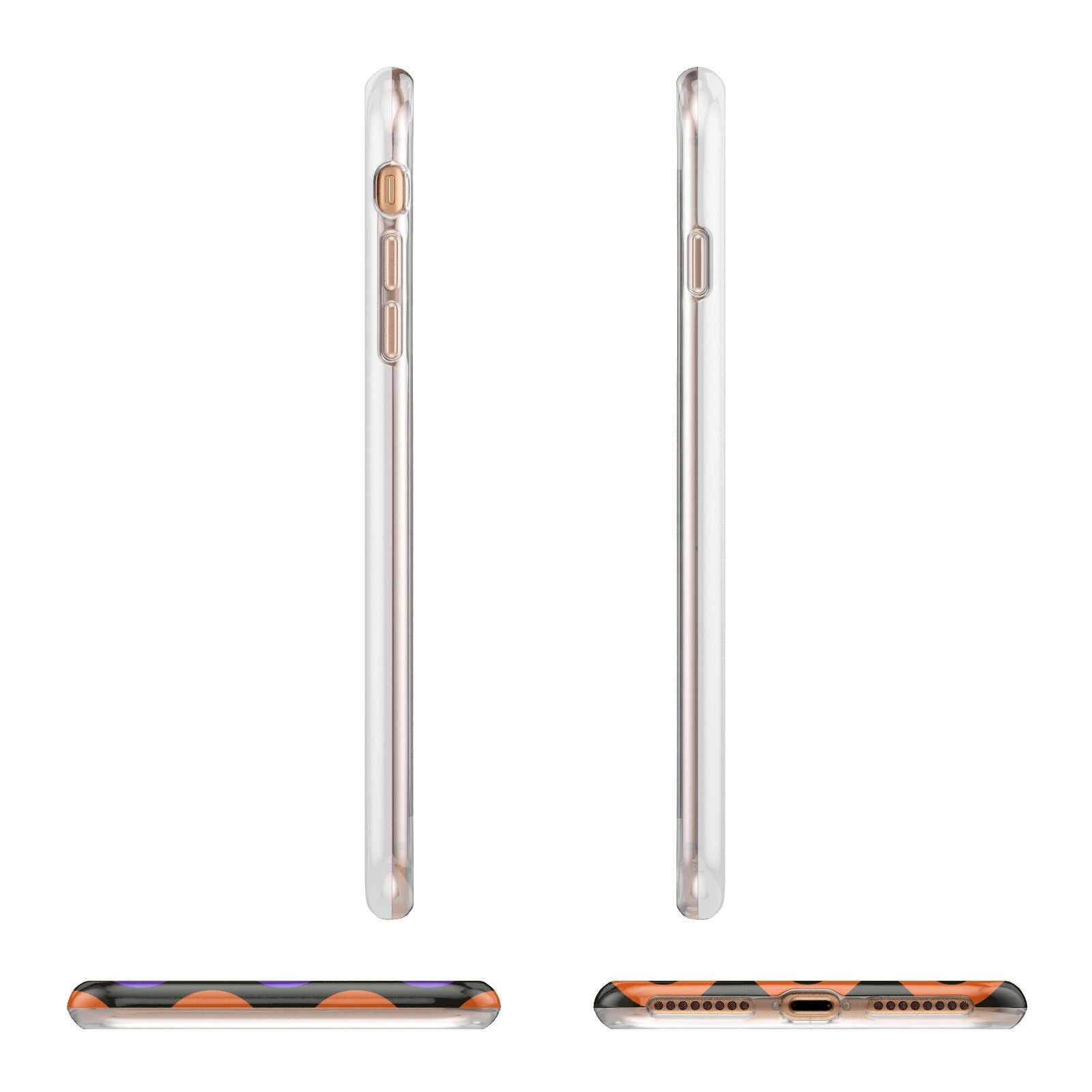 Personalised Halloween Colours Photo Apple iPhone 7 8 Plus 3D Wrap Tough Case Alternative Image Angles