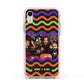 Personalised Halloween Colours Photo Apple iPhone XR Impact Case Pink Edge on Silver Phone