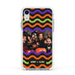 Personalised Halloween Colours Photo Apple iPhone XR Impact Case White Edge on Silver Phone