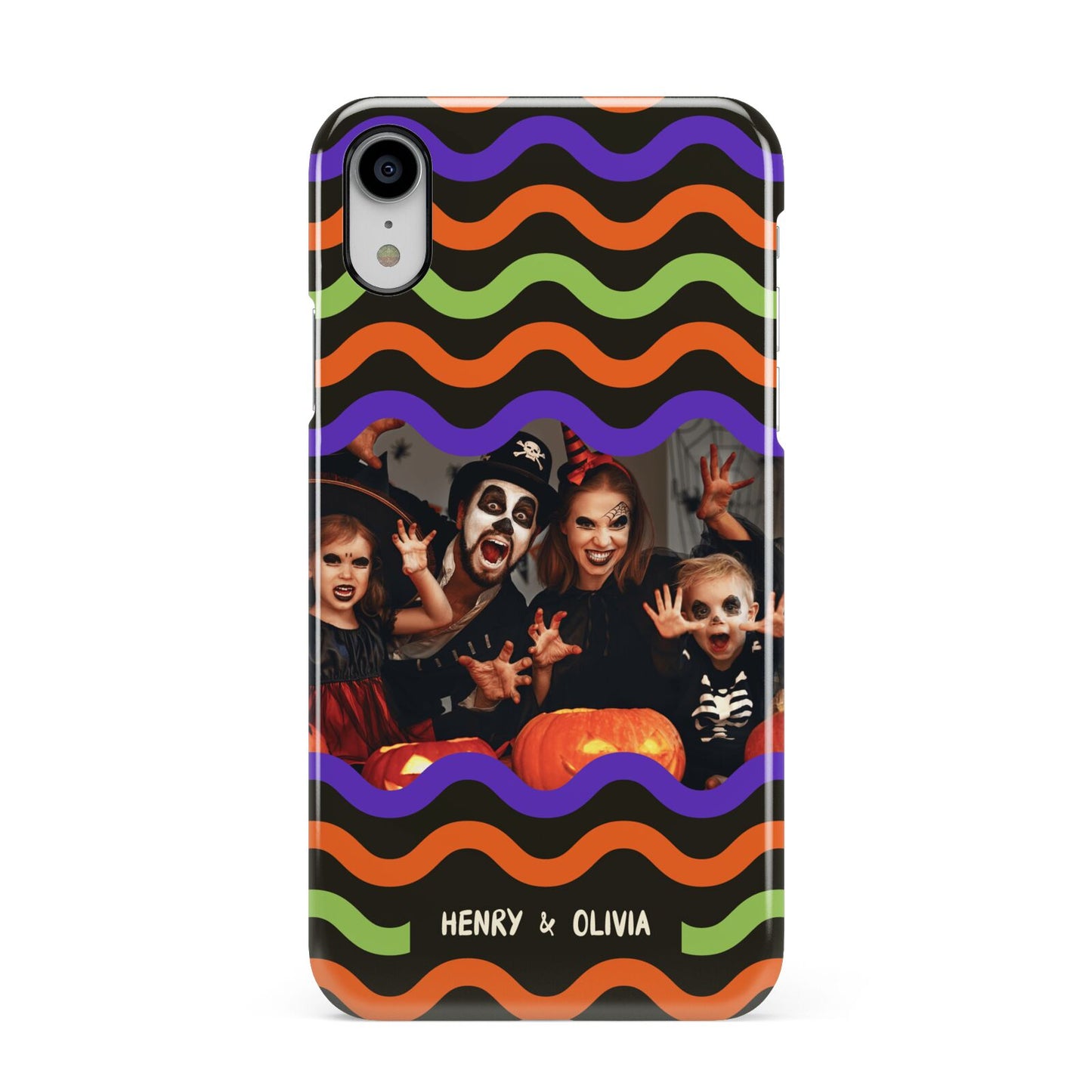 Personalised Halloween Colours Photo Apple iPhone XR White 3D Snap Case