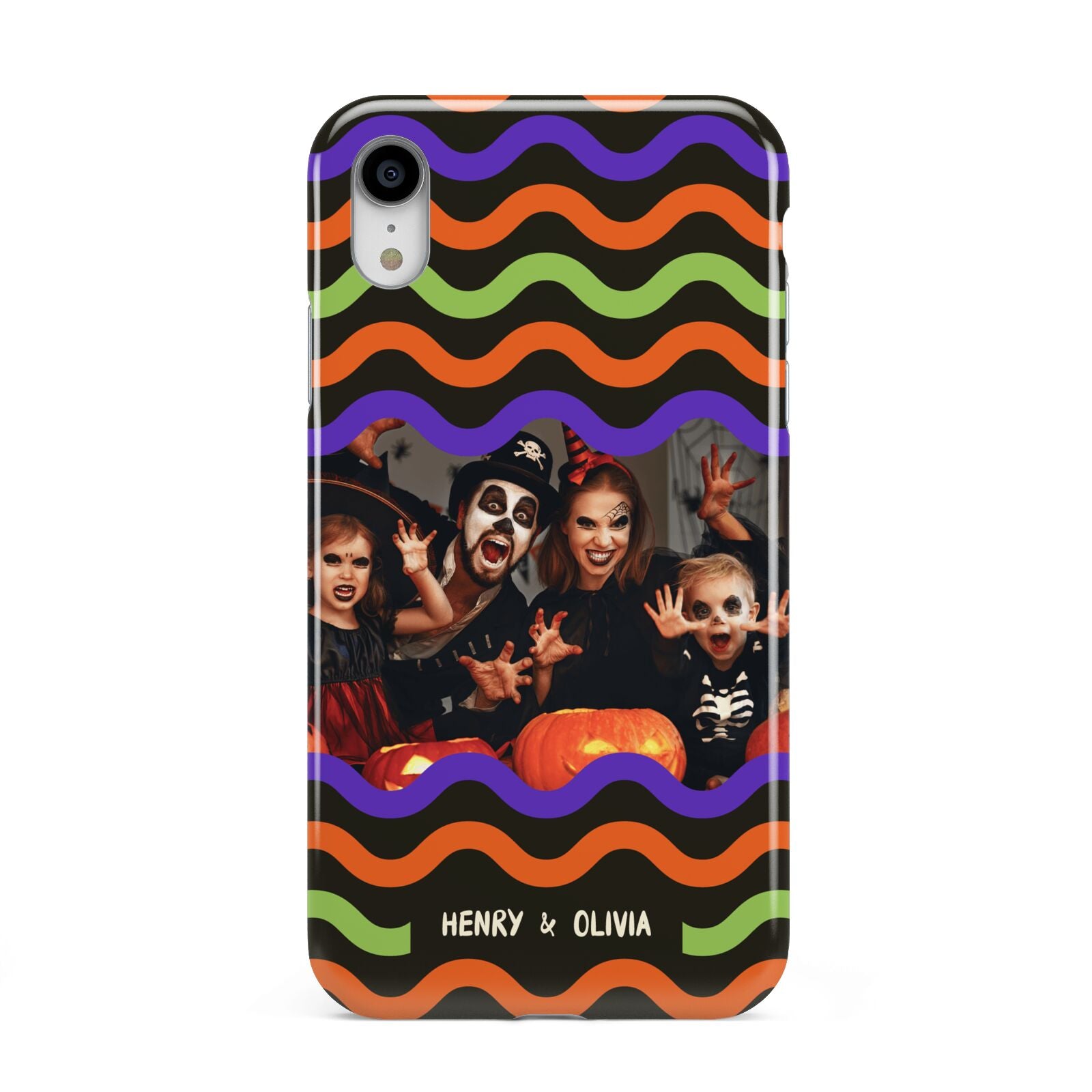Personalised Halloween Colours Photo Apple iPhone XR White 3D Tough Case