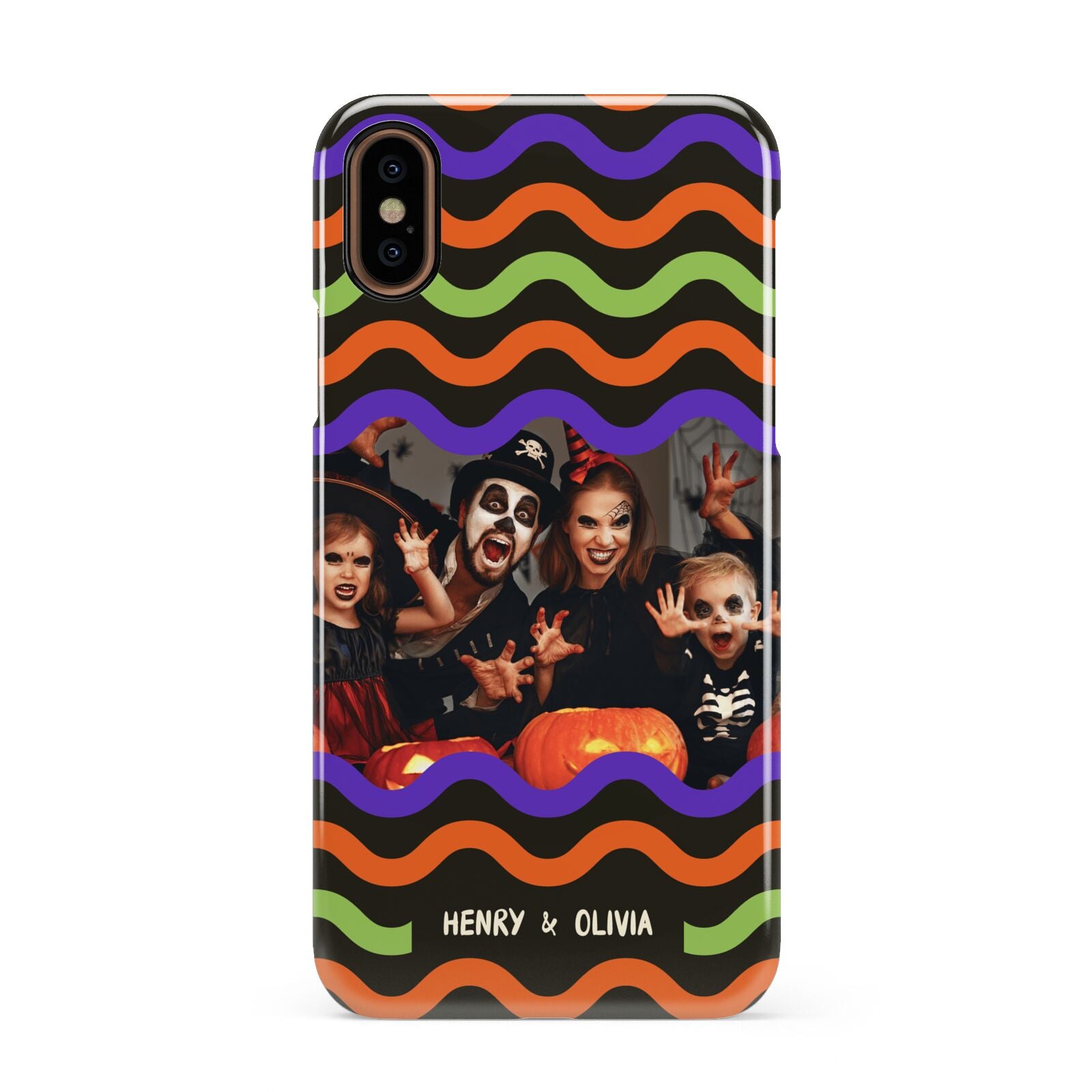 Personalised Halloween Colours Photo Apple iPhone XS 3D Snap Case