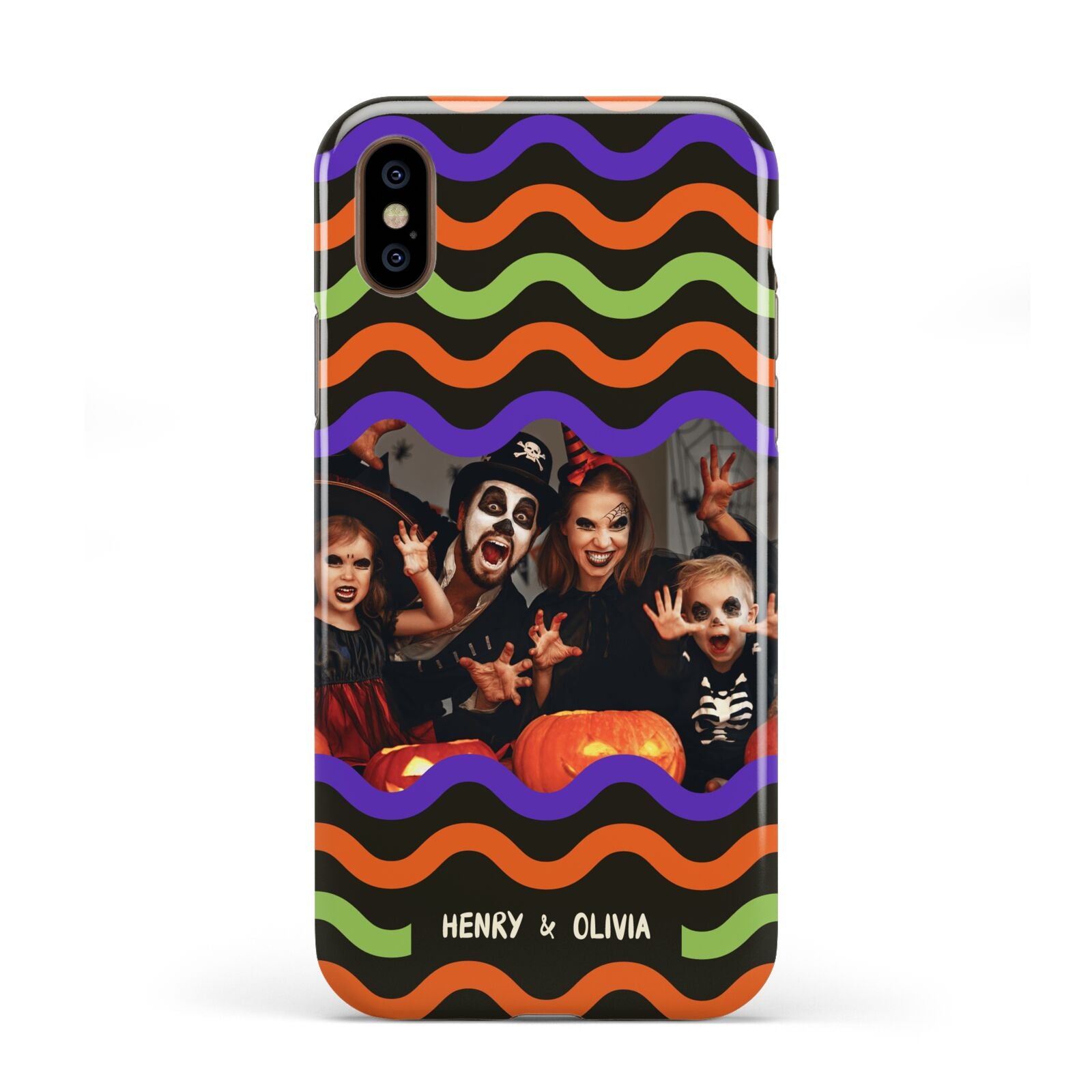 Personalised Halloween Colours Photo Apple iPhone XS 3D Tough