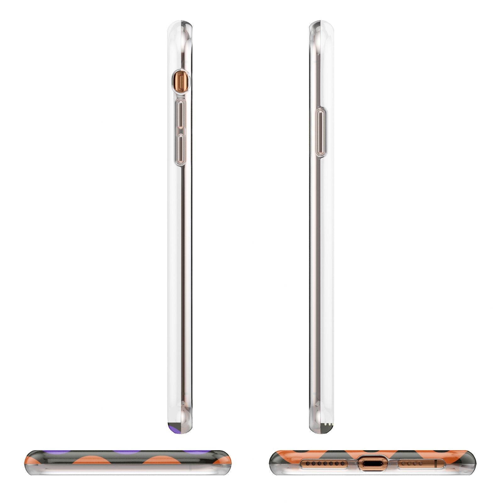 Personalised Halloween Colours Photo Apple iPhone XS Max 3D Wrap Tough Case Alternative Image Angles