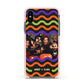 Personalised Halloween Colours Photo Apple iPhone Xs Impact Case Pink Edge on Black Phone