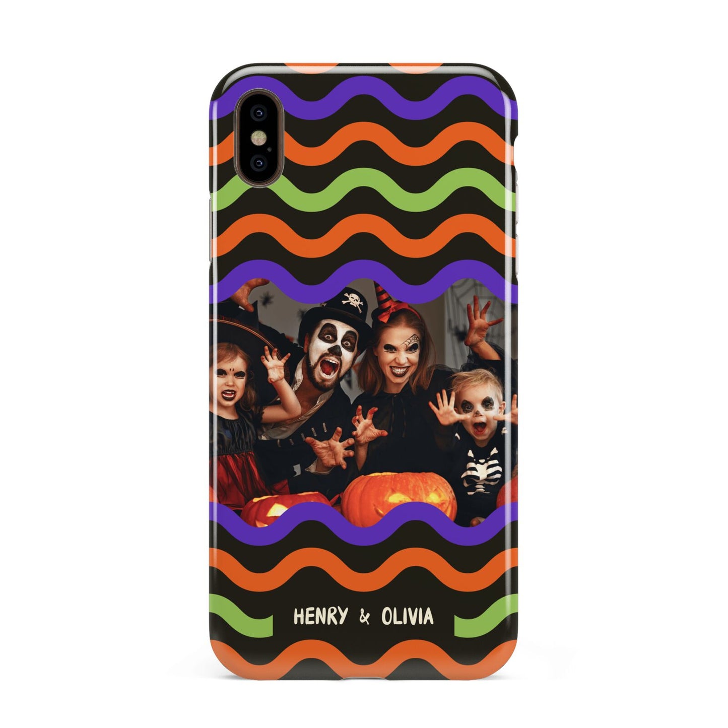Personalised Halloween Colours Photo Apple iPhone Xs Max 3D Tough Case