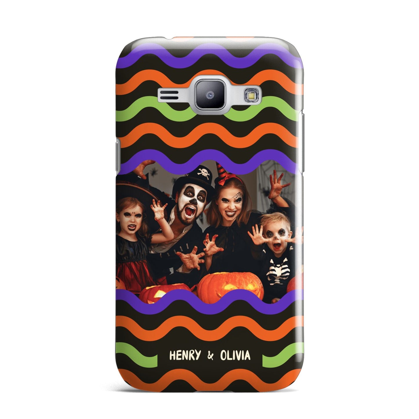 Personalised Halloween Colours Photo Samsung Galaxy J1 2015 Case
