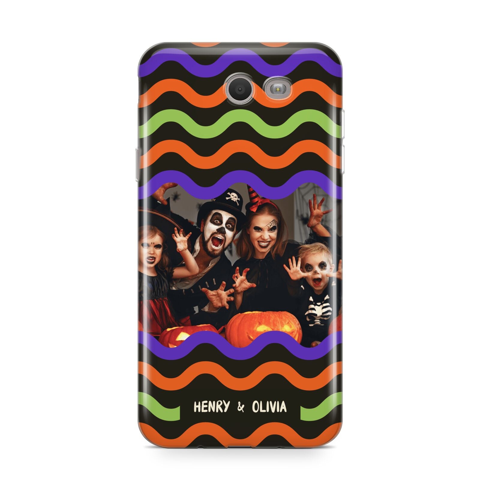 Personalised Halloween Colours Photo Samsung Galaxy J7 2017 Case