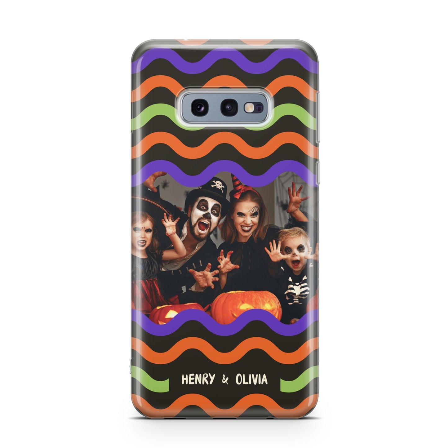 Personalised Halloween Colours Photo Samsung Galaxy S10E Case