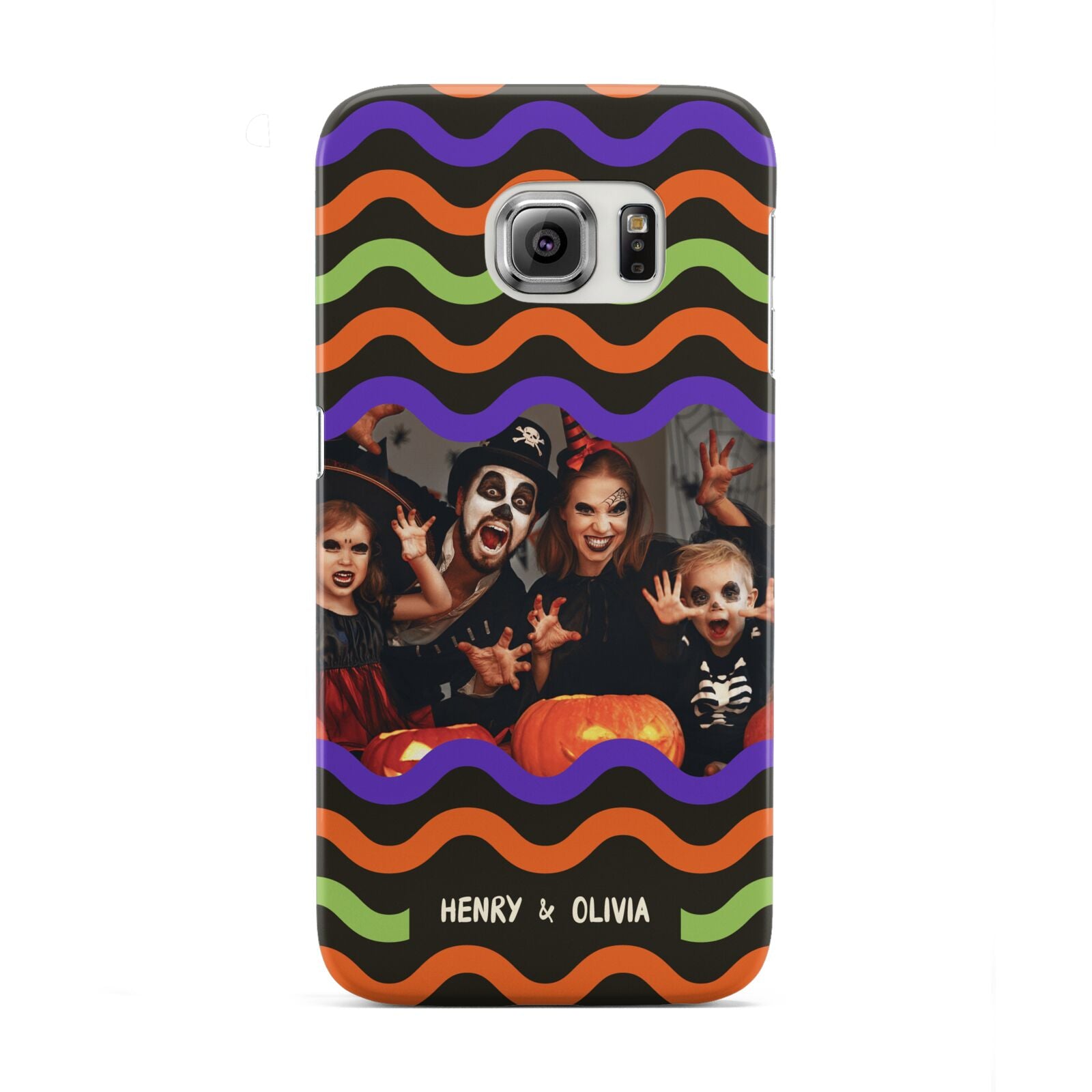 Personalised Halloween Colours Photo Samsung Galaxy S6 Edge Case