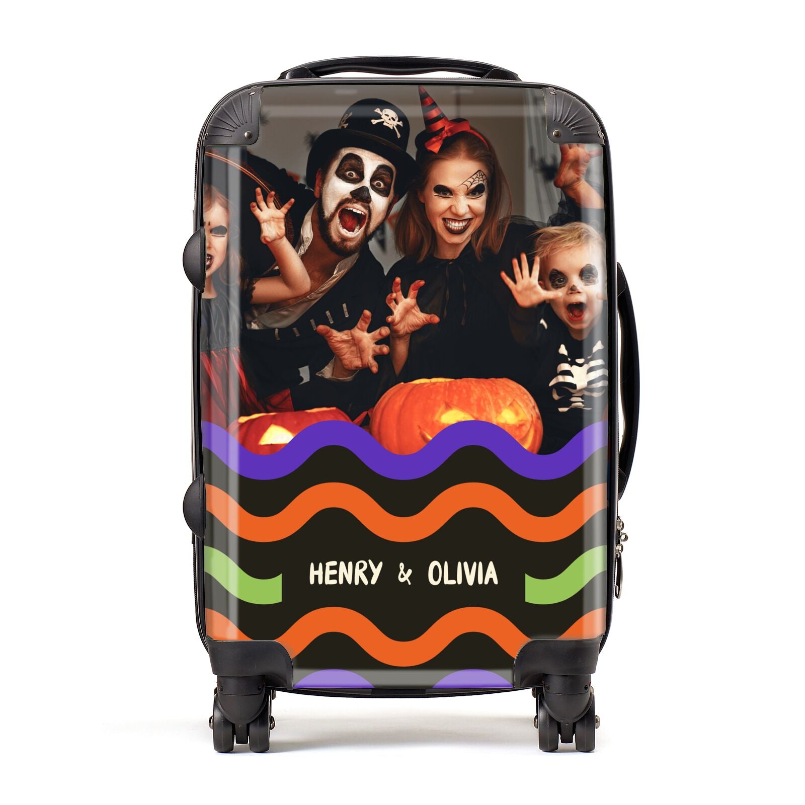Personalised Halloween Colours Photo Suitcase