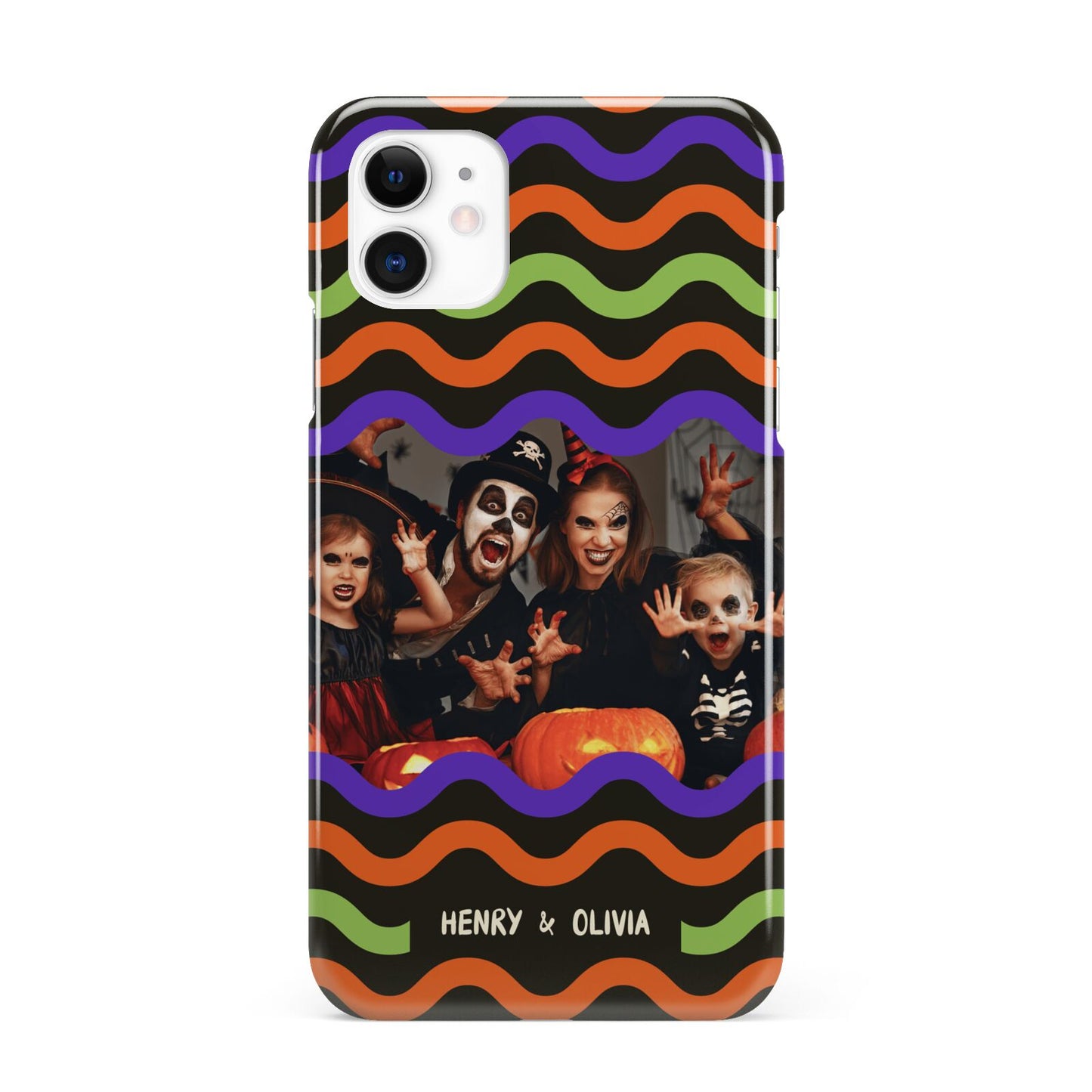 Personalised Halloween Colours Photo iPhone 11 3D Snap Case