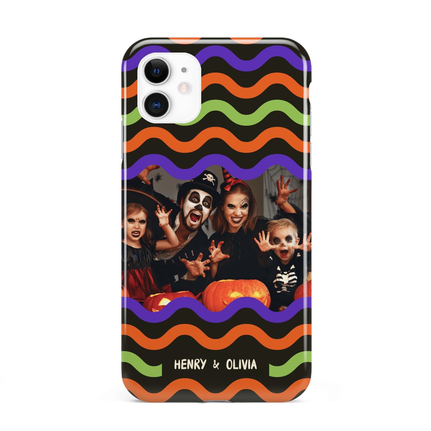 Personalised Halloween Colours Photo iPhone 11 3D Tough Case