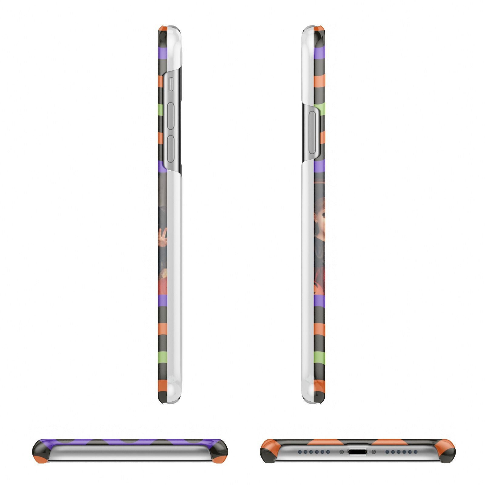 Personalised Halloween Colours Photo iPhone 11 Pro 3D Snap Case Angle Images