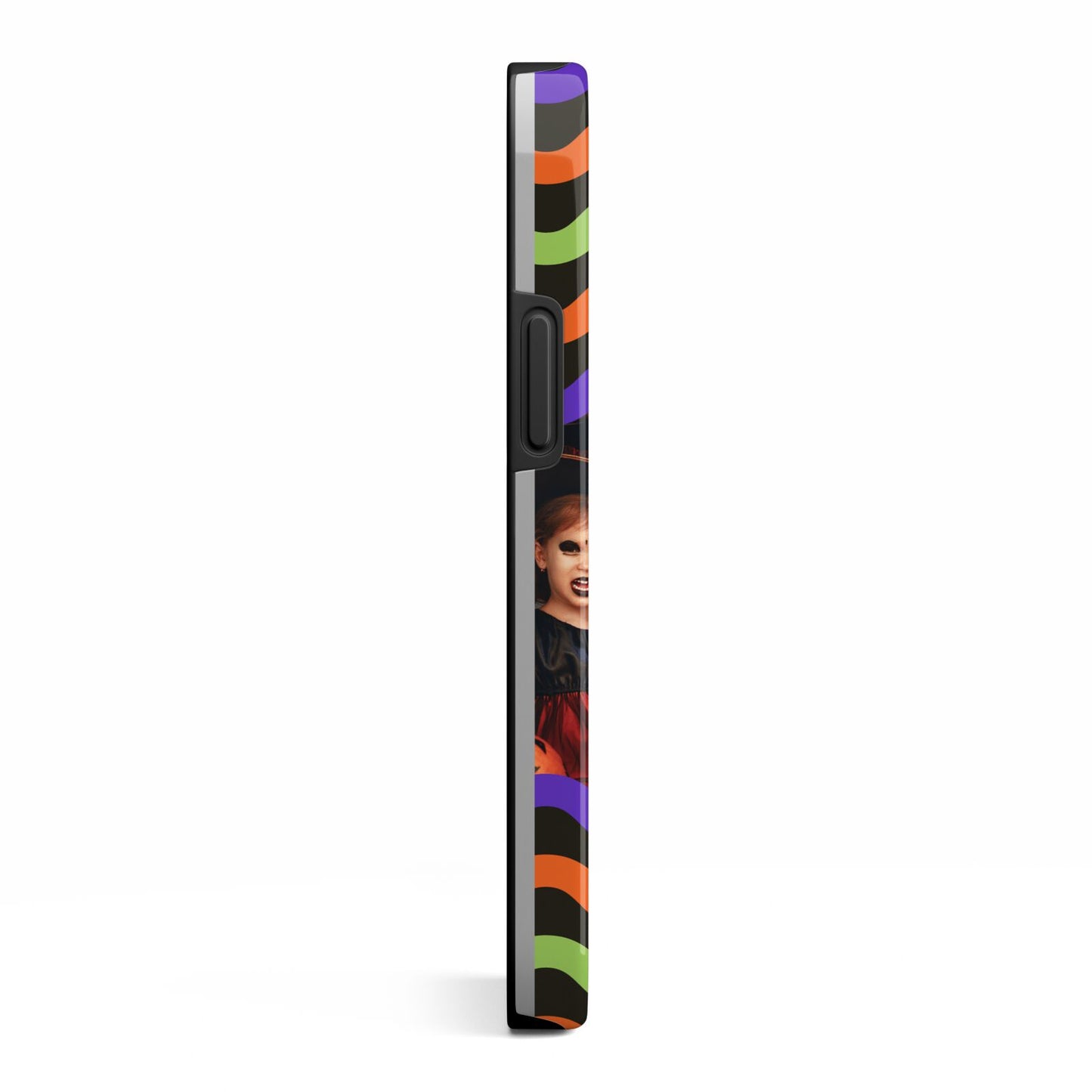 Personalised Halloween Colours Photo iPhone 13 Mini Side Image 3D Tough Case
